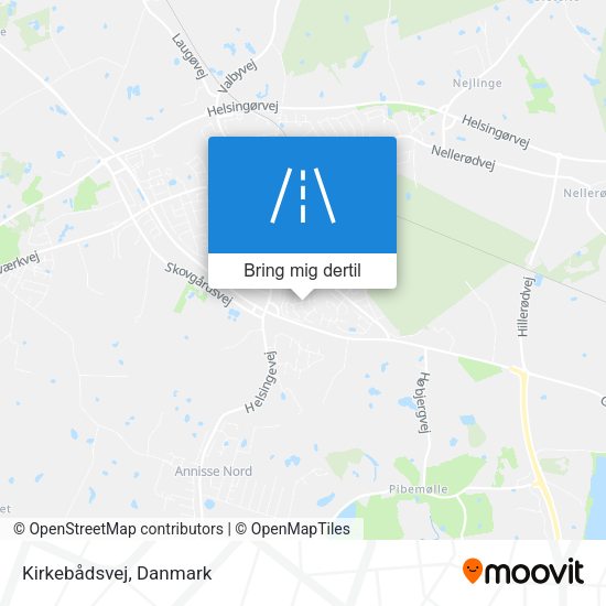 Kirkebådsvej kort