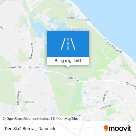 Den Skrå Bomvej kort