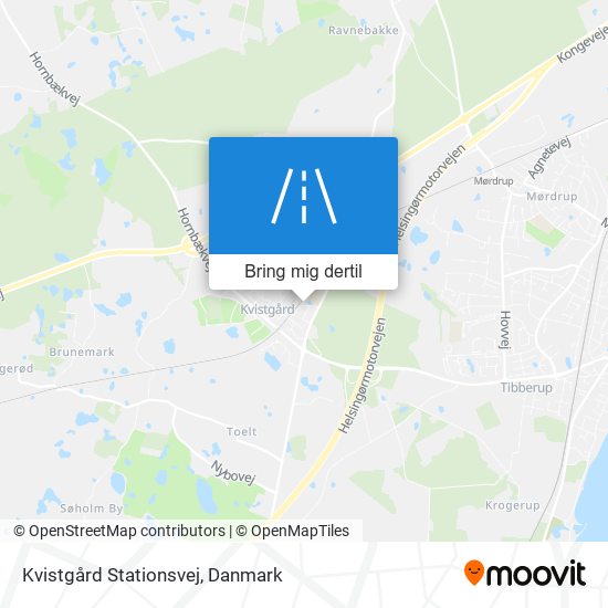 Kvistgård Stationsvej kort
