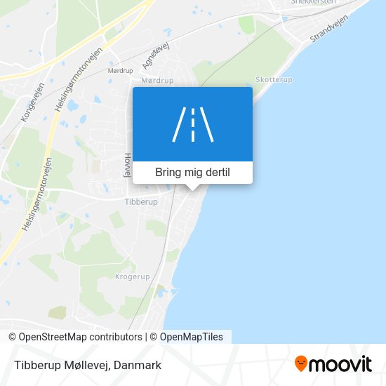Tibberup Møllevej kort