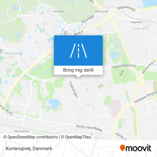Korterupvej kort