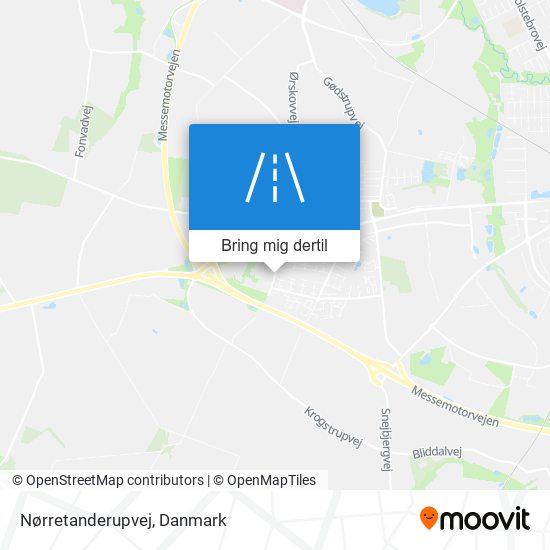 Nørretanderupvej kort