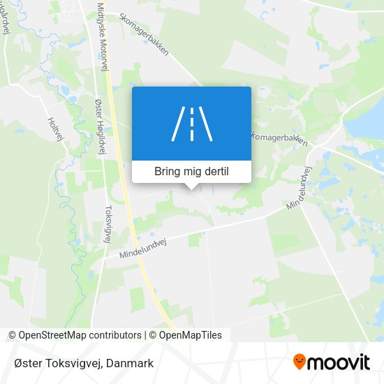 Øster Toksvigvej kort
