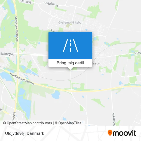 Uldjydevej kort