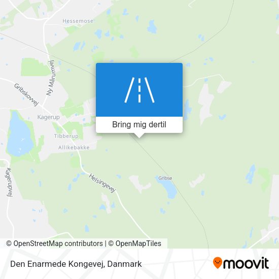 Den Enarmede Kongevej kort