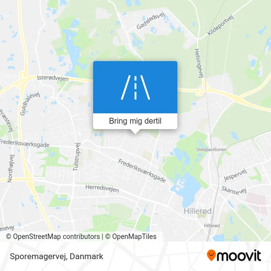 Sporemagervej kort