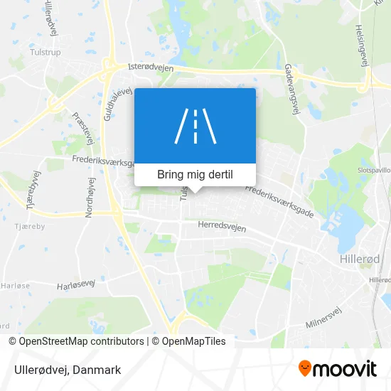 Ullerødvej kort