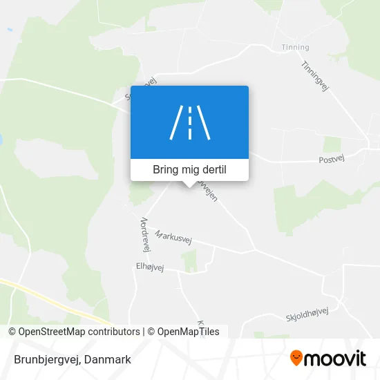 Brunbjergvej kort