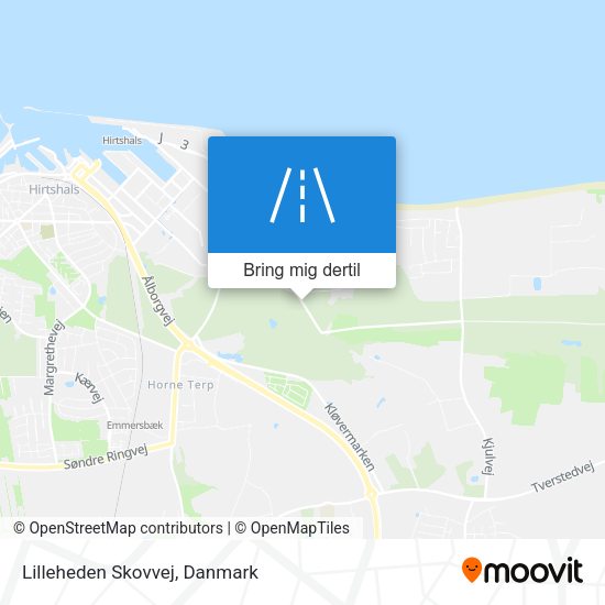 Lilleheden Skovvej kort