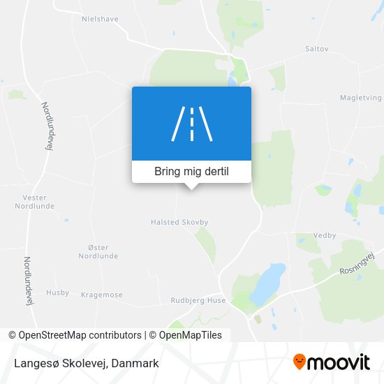 Langesø Skolevej kort