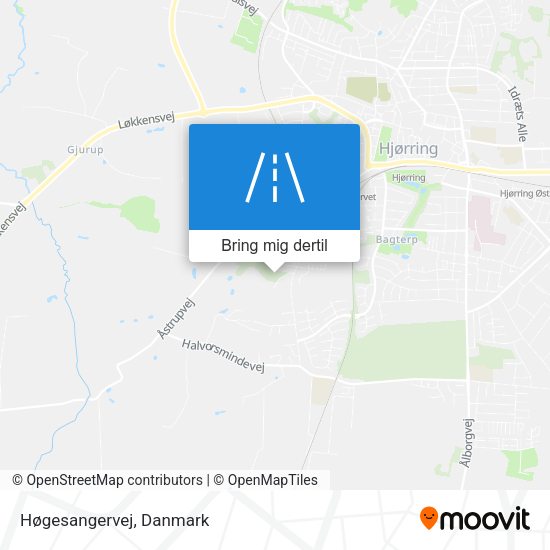 Høgesangervej kort