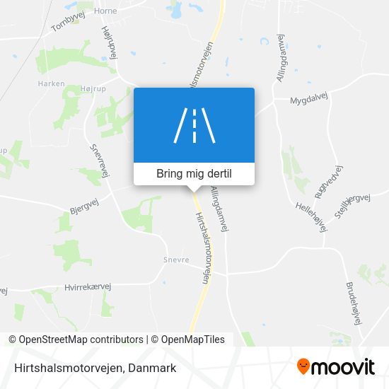 Hirtshalsmotorvejen kort