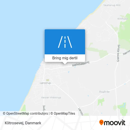 Klitrosevej kort