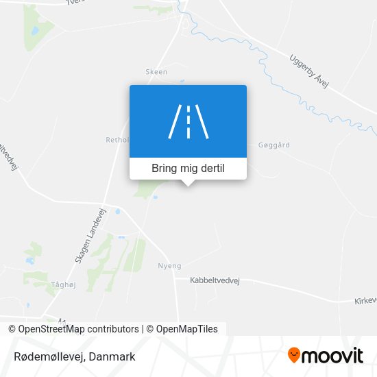 Rødemøllevej kort