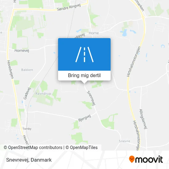 Snevrevej kort