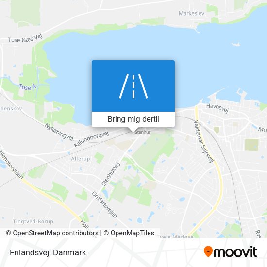 Frilandsvej kort