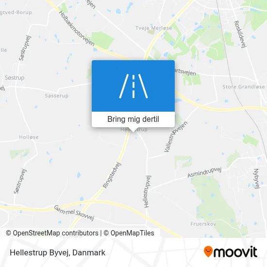 Hellestrup Byvej kort