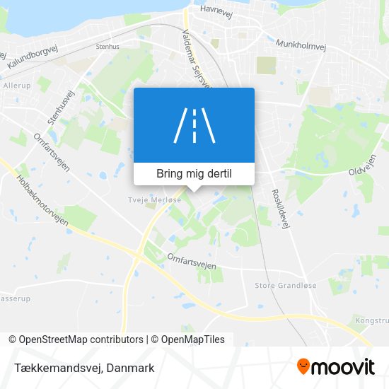 Tækkemandsvej kort