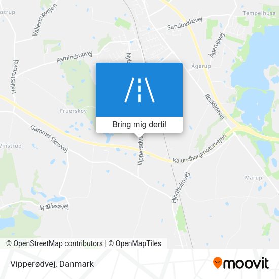 Vipperødvej kort