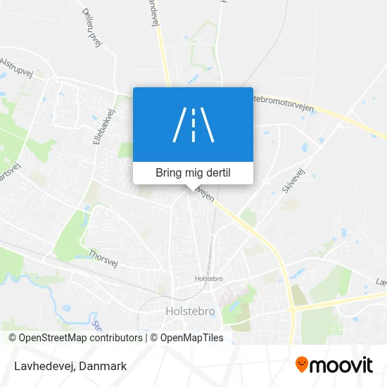 Lavhedevej kort