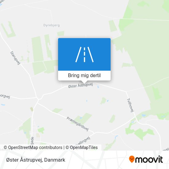 Øster Åstrupvej kort