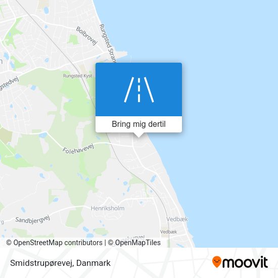 Smidstrupørevej kort