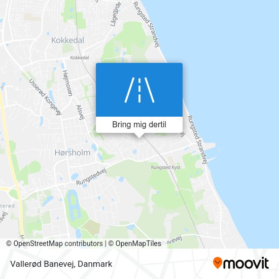 Vallerød Banevej kort