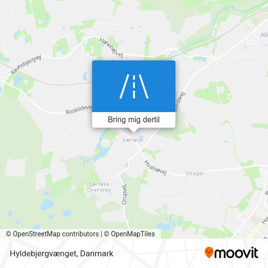 Hyldebjergvænget kort