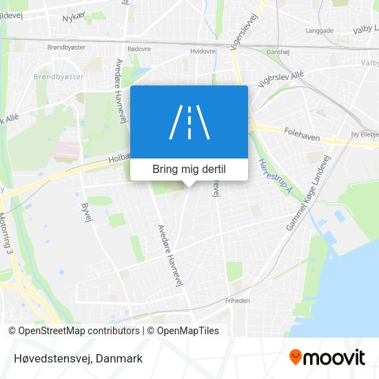 Høvedstensvej kort
