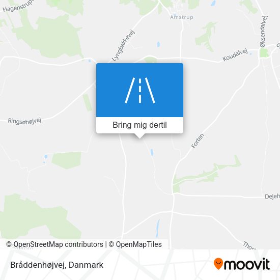 Bråddenhøjvej kort