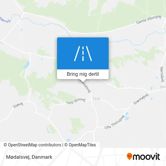 Mødalsvej kort