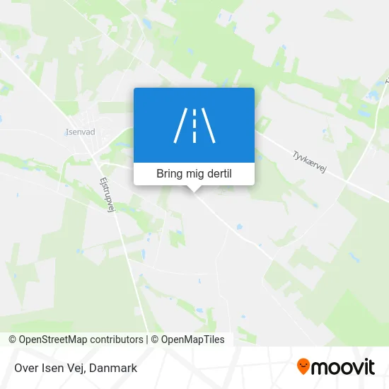 Over Isen Vej kort