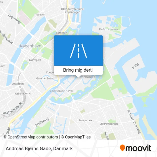 Andreas Bjørns Gade kort