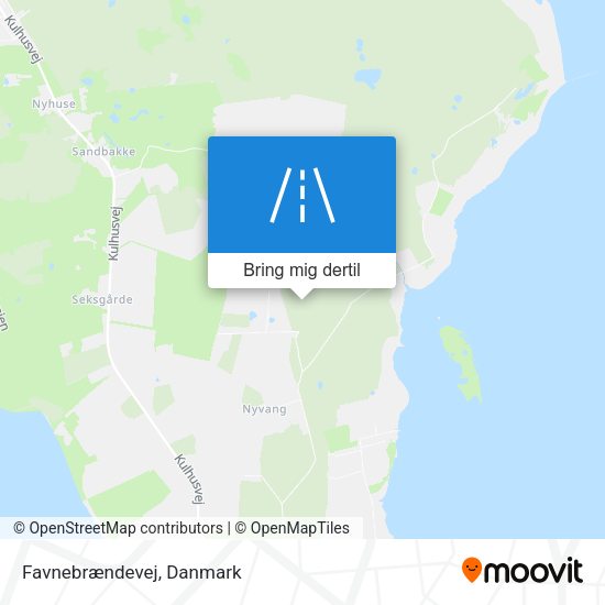Favnebrændevej kort