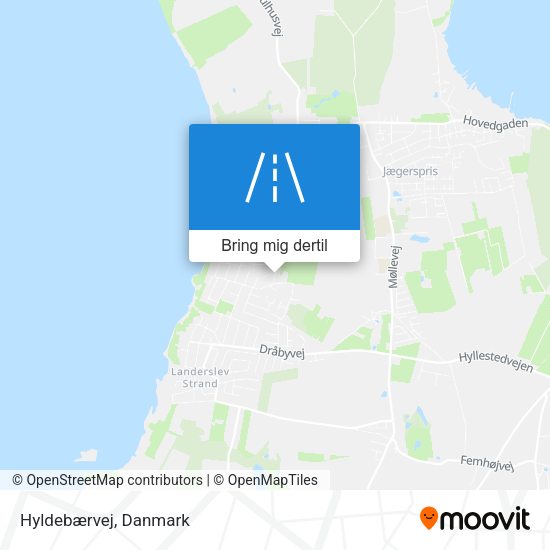 Hyldebærvej kort