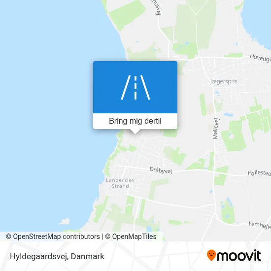 Hyldegaardsvej kort