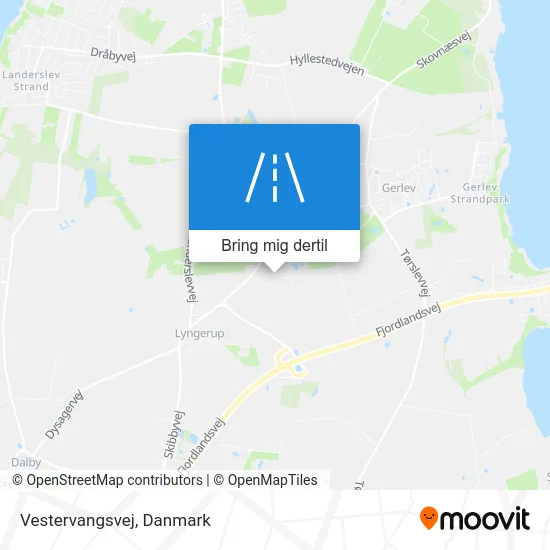 Vestervangsvej kort