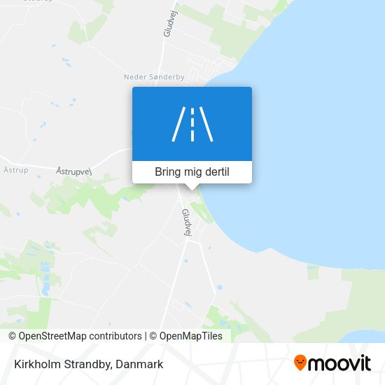 Kirkholm Strandby kort