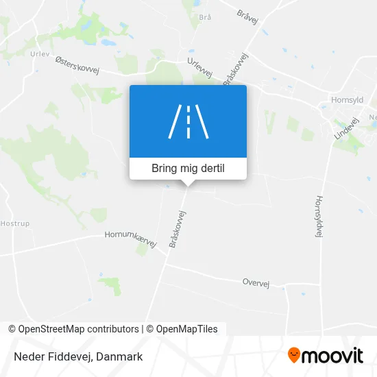 Neder Fiddevej kort
