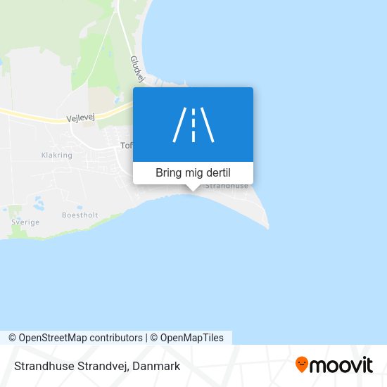 Strandhuse Strandvej kort