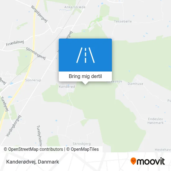 Kanderødvej kort