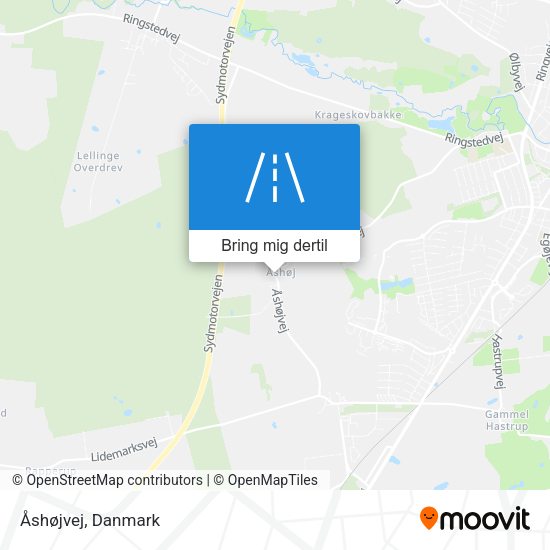 Åshøjvej kort