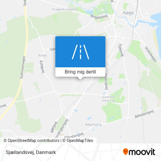 Sjællandsvej kort