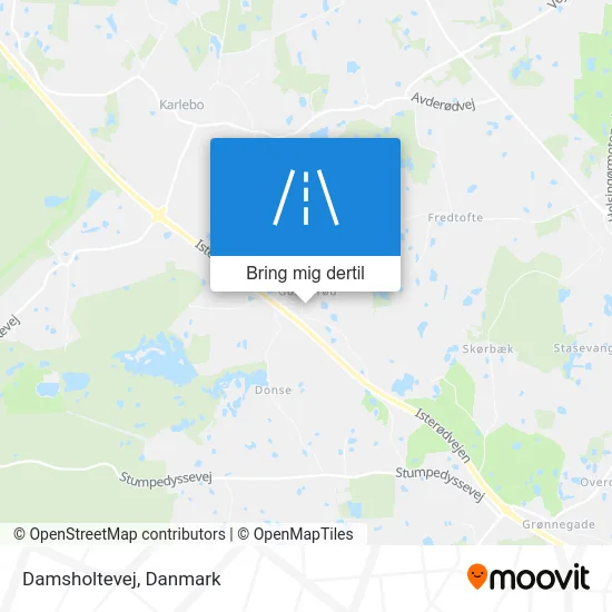 Damsholtevej kort