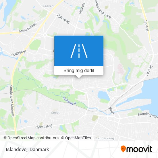 Islandsvej kort