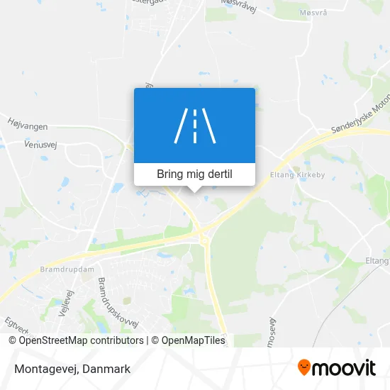 Montagevej kort