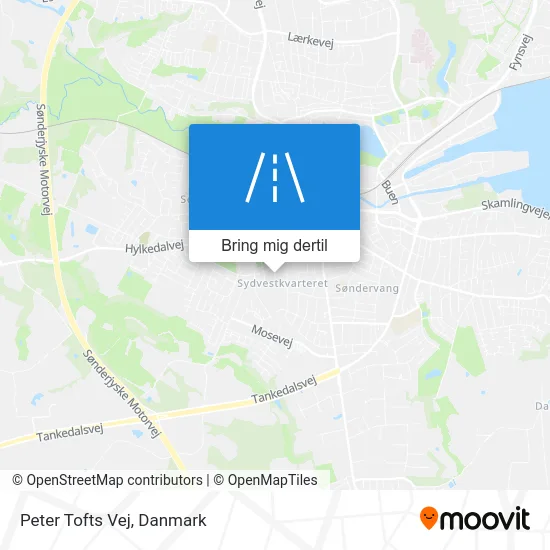 Peter Tofts Vej kort