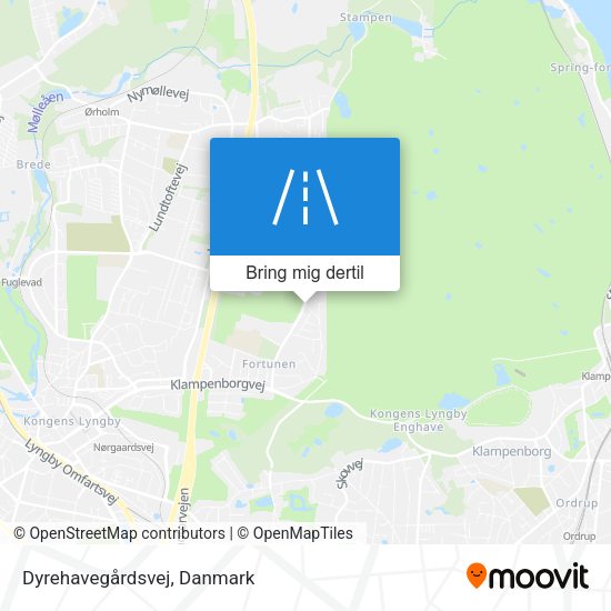 Dyrehavegårdsvej kort