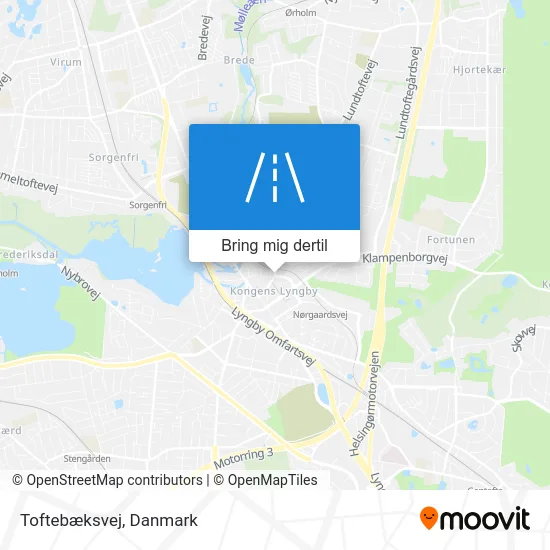 Toftebæksvej kort