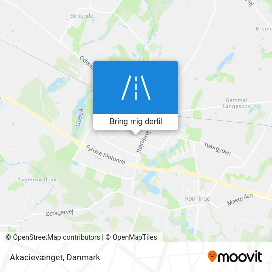 Akacievænget kort